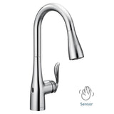 Arbor Motionsense Wave Sensor Touchless One-Handle Pulldown Kitchen Faucet Featuring Power Clean, Matte Black