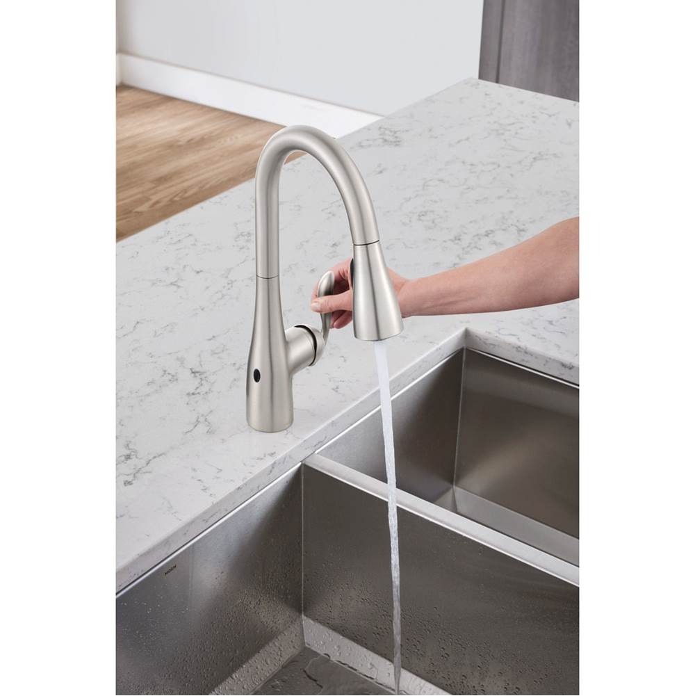Arbor Motionsense Wave Sensor Touchless One-Handle Pulldown Kitchen Faucet Featuring Power Clean, Matte Black
