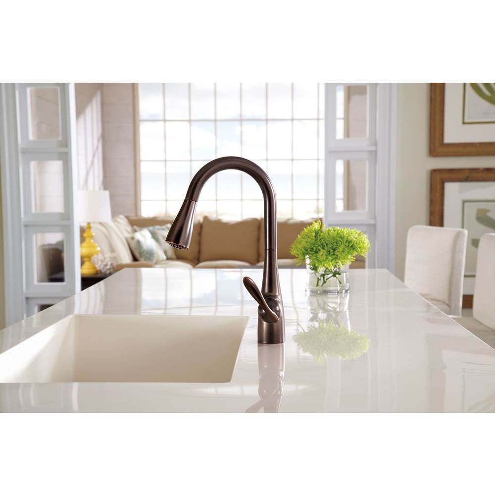 Arbor One-Handle Pulldown Kitchen Faucet Featuring Power Boost and Reflex, Matte Black