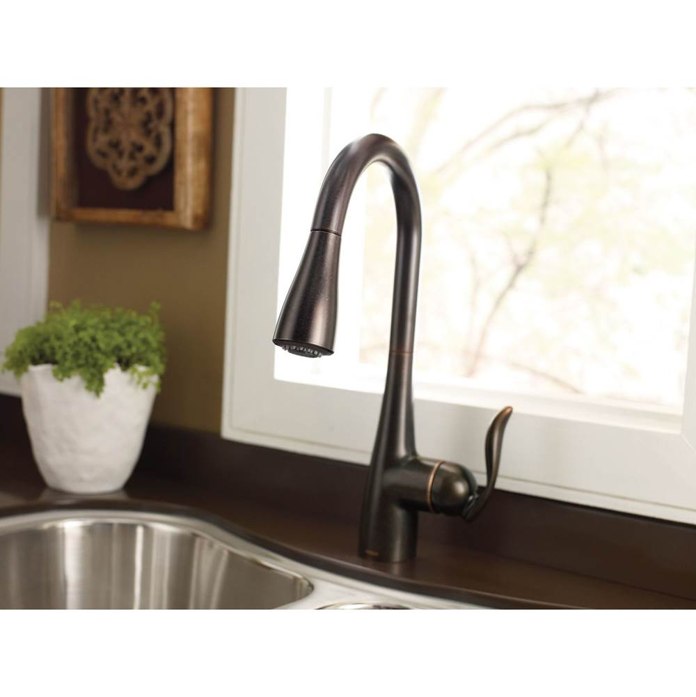 Arbor One-Handle Pulldown Kitchen Faucet Featuring Power Boost and Reflex, Matte Black