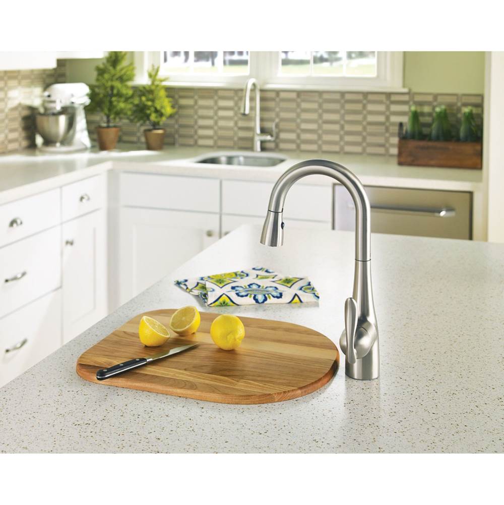 Arbor One-Handle High Arc Pulldown Single Mount Bar Faucet with Reflex, Chrome