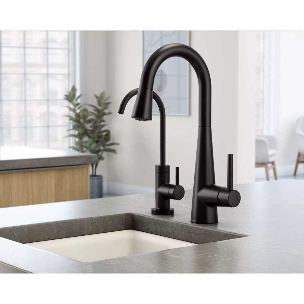 Sleek Single-Handle Pull-Down Sprayer Bar Faucet Featuring Reflex and Power Clean in Chrome