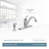 Camerist One-Handle Low Arc Kitchen Faucet, Chrome