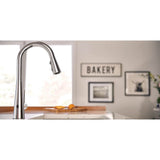 Sleek Motionsense Wave Sensor Touchless One-Handle High Arc Pulldown Modern Kitchen Faucet Featuring Power Clean, Brushed Gold