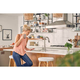 Sleek One-Handle High Arc Pulldown Kitchen Faucet Featuring Power Boost, Chrome