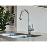 Genta LX Single-Handle Pull-Down Sprayer Modern Kitchen Faucet with Reflex and Power Boost Chrome