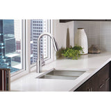 Genta LX Single-Handle Pull-Down Sprayer Modern Kitchen Faucet with Reflex and Power Boost Chrome