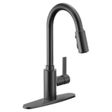 Genta LX Single-Handle Pull-Down Sprayer Modern Kitchen Faucet with Reflex and Power Boost Chrome