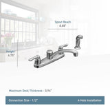 Two-Handle Kitchen Faucet, Chrome