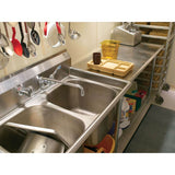 Chrome two-handle utility faucet