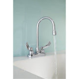 Chrome two-handle lavatory faucet