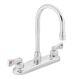 Chrome two-handle kitchen faucet