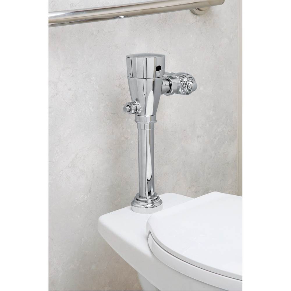 Chrome electronic flush valve 1 1/2'' water closet retro fit