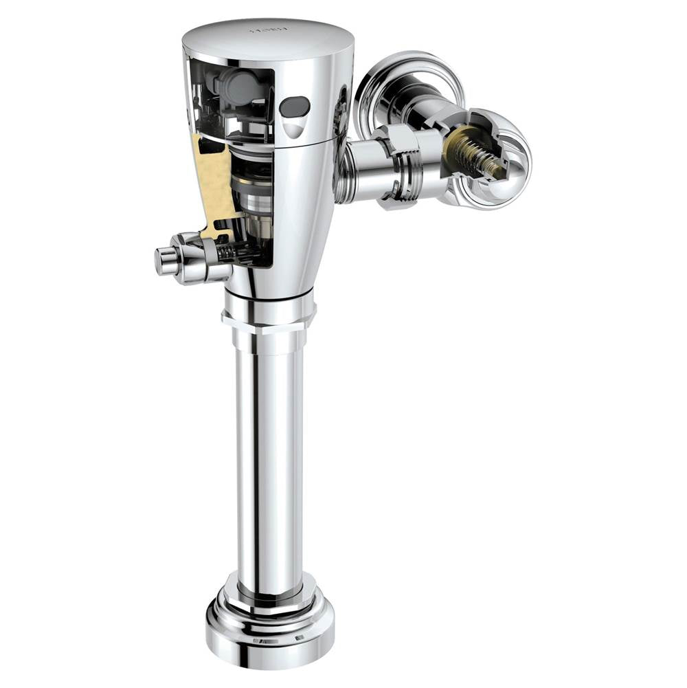 Chrome electronic flush valve 1 1/2'' water closet