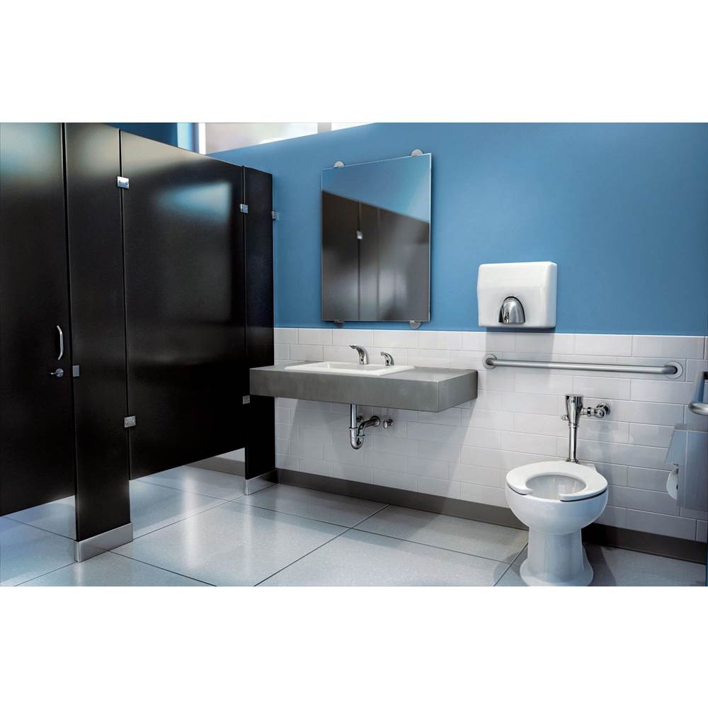 Chrome hands free sensor-operated lavatory faucet