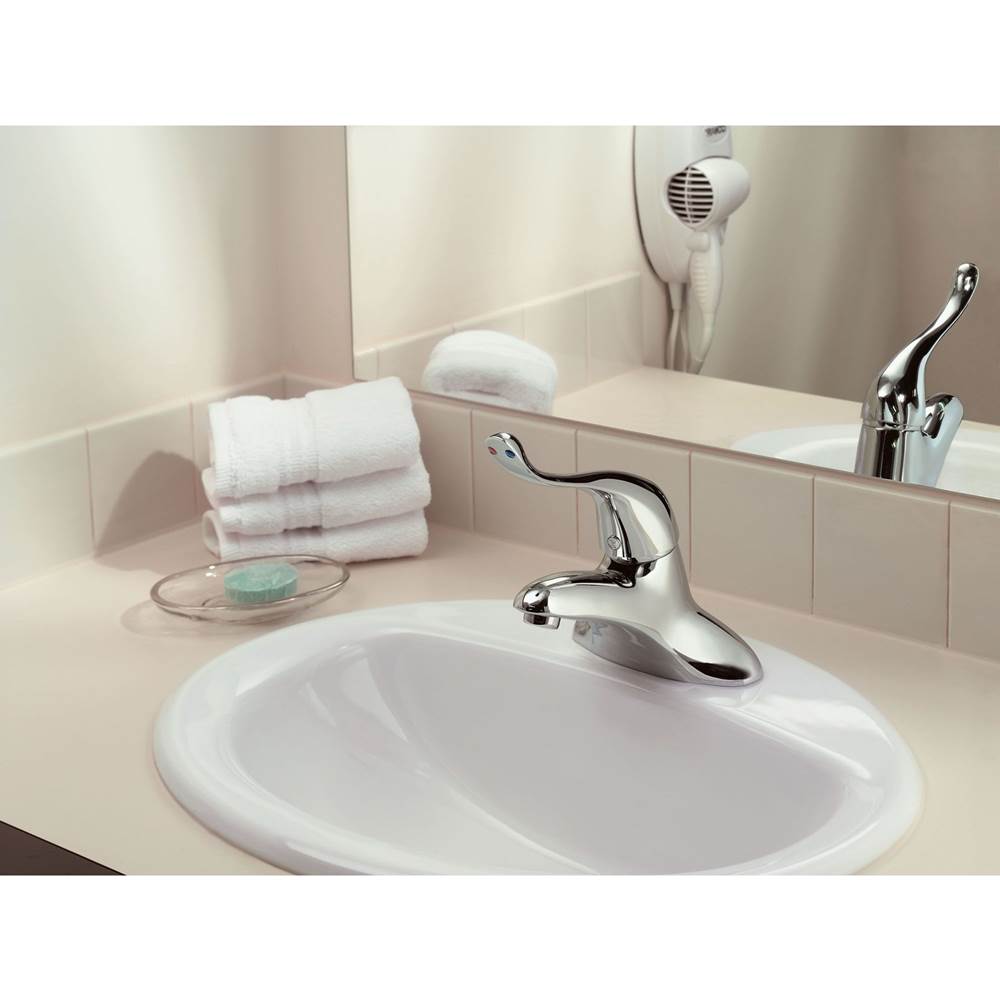 Chrome one-handle lavatory faucet