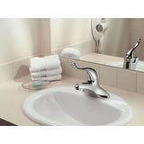 Chrome one-handle lavatory faucet