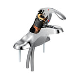 Chrome one-handle lavatory faucet