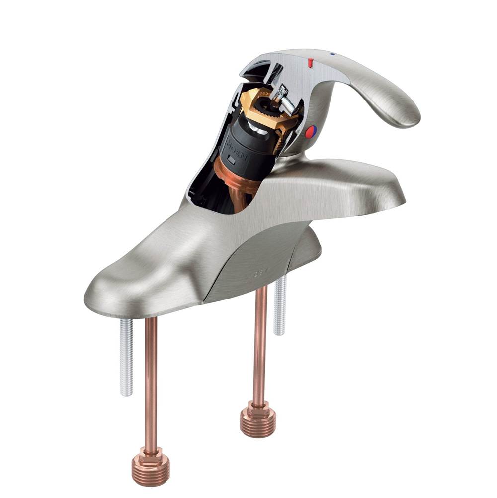 Chrome one-handle lavatory faucet