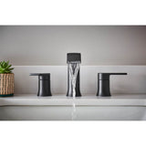 Genta LX Two-Handle Widespread Modern Bathroom Faucet, Valve Required, Matte Black