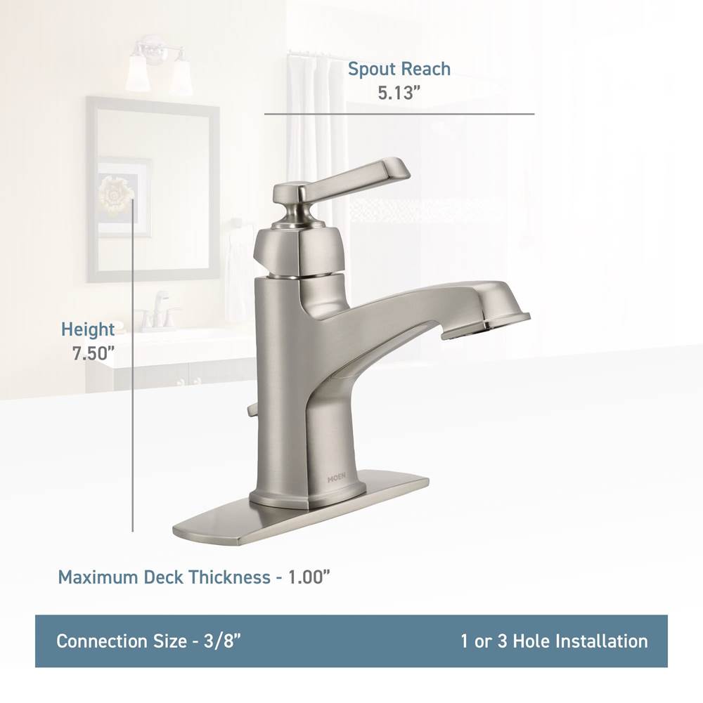 Boardwalk 1-Handle Bathroom Sink Faucet in Chrome