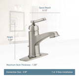 Boardwalk 1-Handle Bathroom Sink Faucet in Chrome