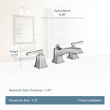 Boardwalk Two-Handle Widespread Bathroom Faucet Trim Kit, Valve Required, Chrome