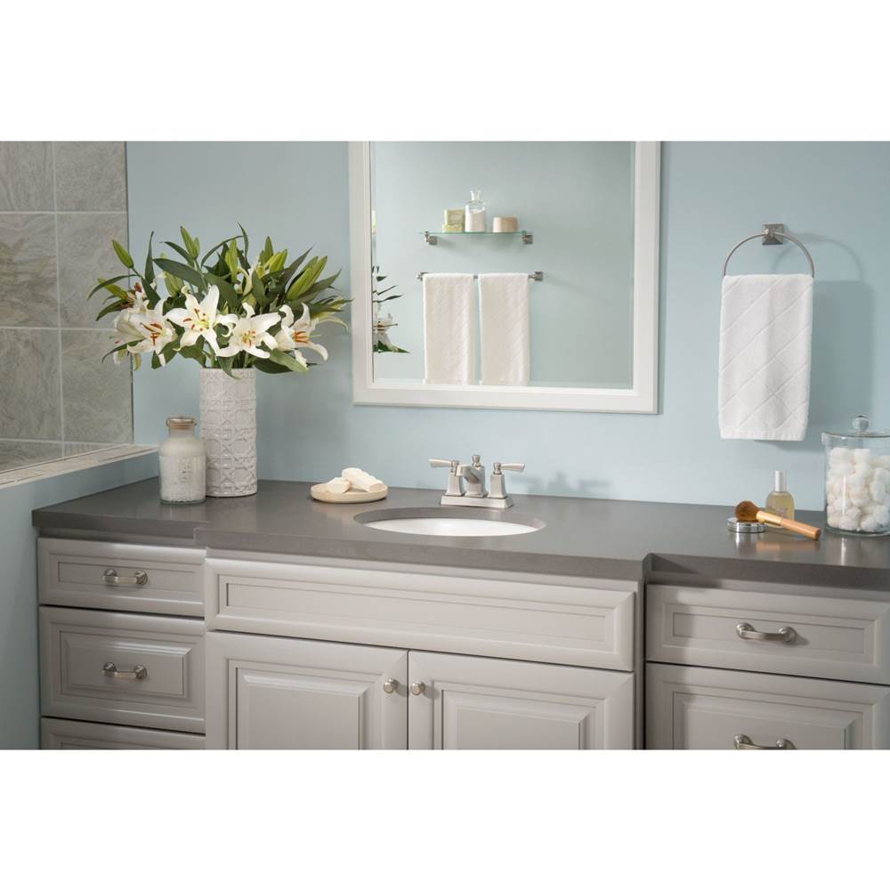 Brushed Nickel Vanity Shelf