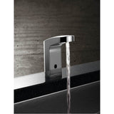 Chrome hands free sensor-operated lavatory faucet
