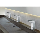 Chrome hands free sensor-operated lavatory faucet