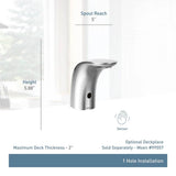Chrome hands free sensor-operated lavatory faucet
