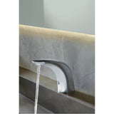 Chrome hands free sensor-operated lavatory faucet
