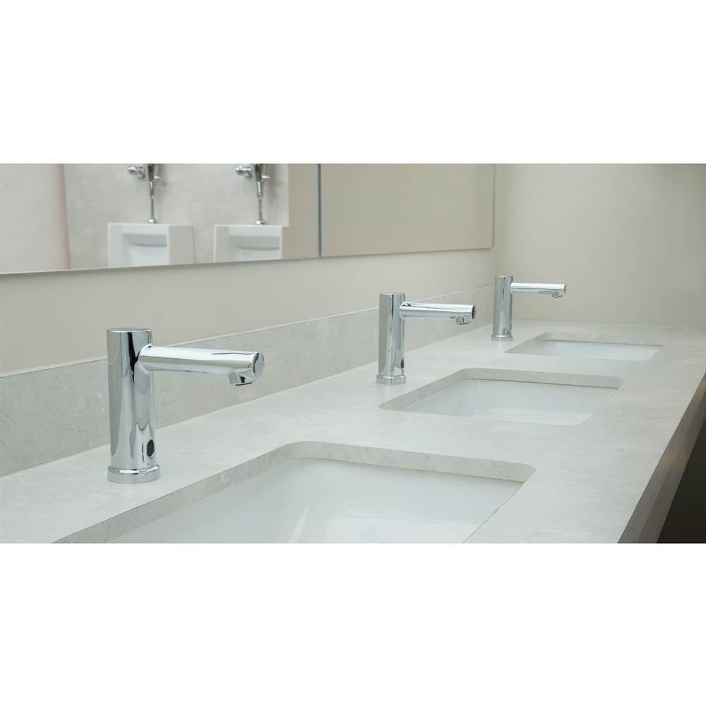 Chrome hands free sensor-operated lavatory faucet