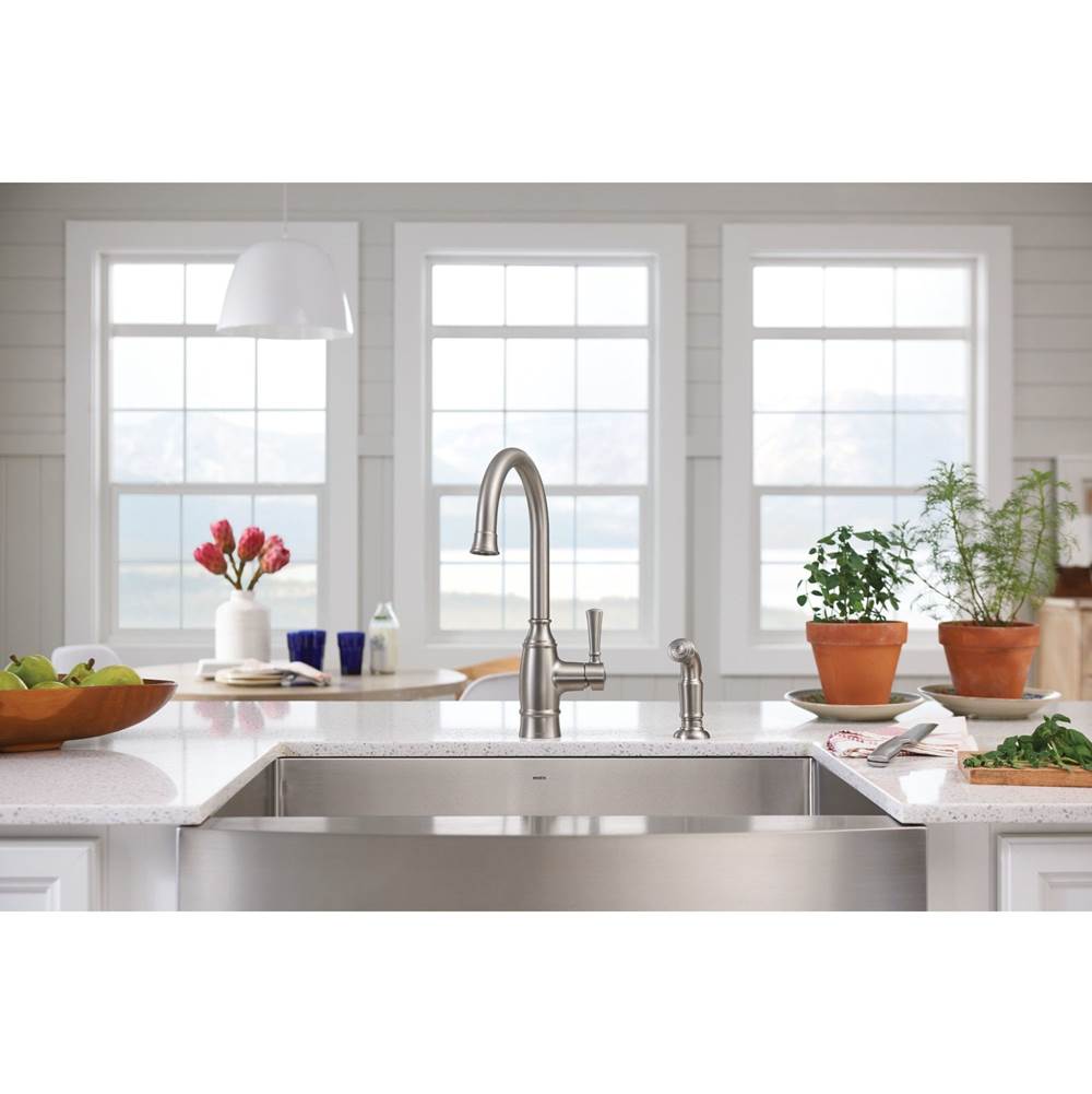1800 Series 30-Inch X 21-Inch Stainless Steel 18 Gauge Single Bowl Farmhouse Kitchen Sink