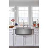 1800 Series 30-Inch X 21-Inch Stainless Steel 18 Gauge Single Bowl Farmhouse Kitchen Sink