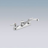Chrome two-handle kitchen faucet