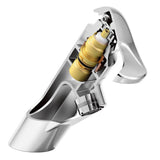 Chrome one-handle metering lavatory faucet