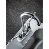 Chrome two-handle pantry faucet