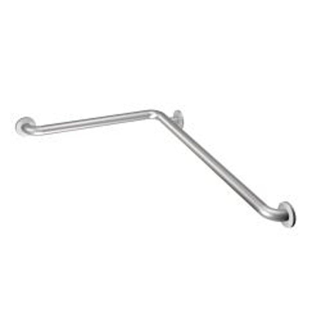 Moen - Peened 24'' L-Shaped Grab Bar - Peened