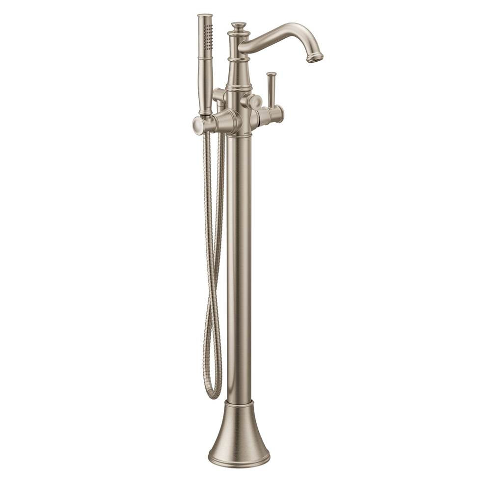 Belfield One-Handle Freestanding Floor Mount Tub Filler with Handshower, Chrome