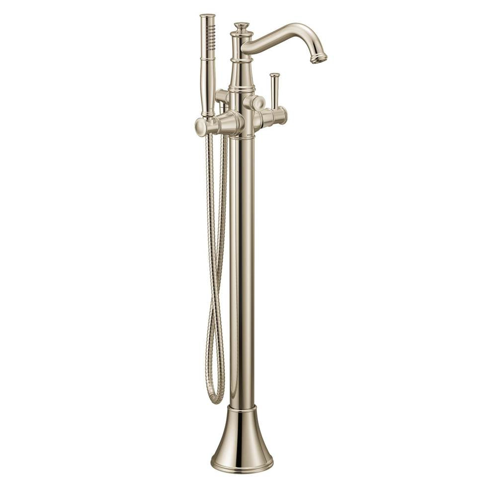 Belfield One-Handle Freestanding Floor Mount Tub Filler with Handshower, Chrome
