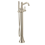 Belfield One-Handle Freestanding Floor Mount Tub Filler with Handshower, Chrome