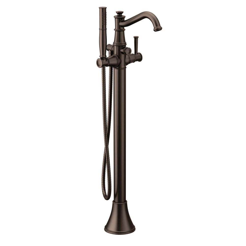 Belfield One-Handle Freestanding Floor Mount Tub Filler with Handshower, Chrome