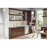 Transitional Deck Mounted Kitchen Soap Dispenser with Above the Sink Refillable Bottle, Matte Black