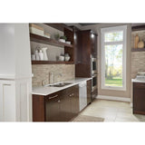 Transitional Deck Mounted Kitchen Soap Dispenser with Above the Sink Refillable Bottle, Matte Black