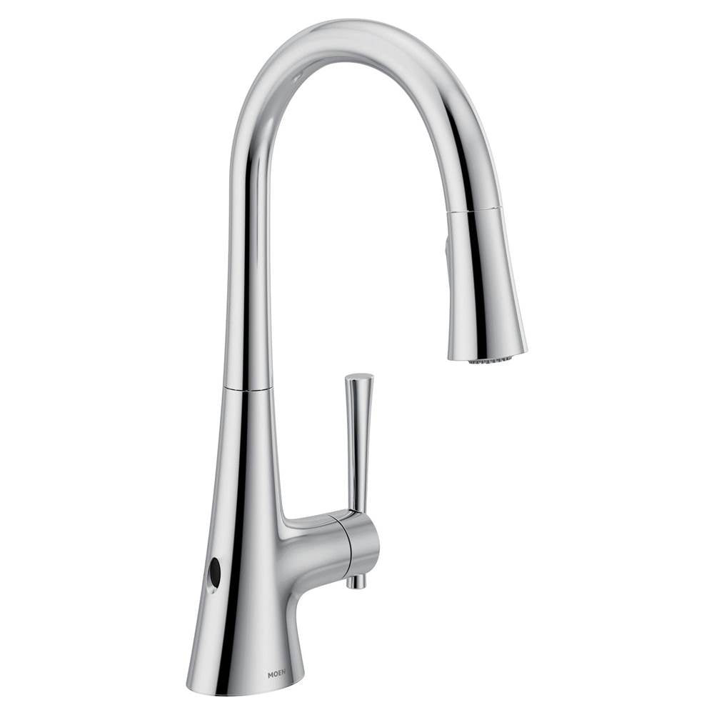 KURV Touchless 1-Handle Pull-Down Sprayer Kitchen Faucet with MotionSense Wave and Power Clean in Chrome
