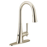 KURV Touchless 1-Handle Pull-Down Sprayer Kitchen Faucet with MotionSense Wave and Power Clean in Polished Nickel