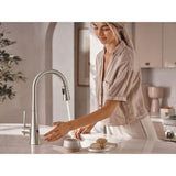 KURV Touchless 1-Handle Pull-Down Sprayer Kitchen Faucet with MotionSense Wave and Power Clean in Matte Black