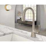 KURV Single-Handle Pull-Down Sprayer Kitchen Faucet with Reflex and Power Boost in Chrome