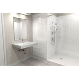 Chrome one-handle lavatory faucet